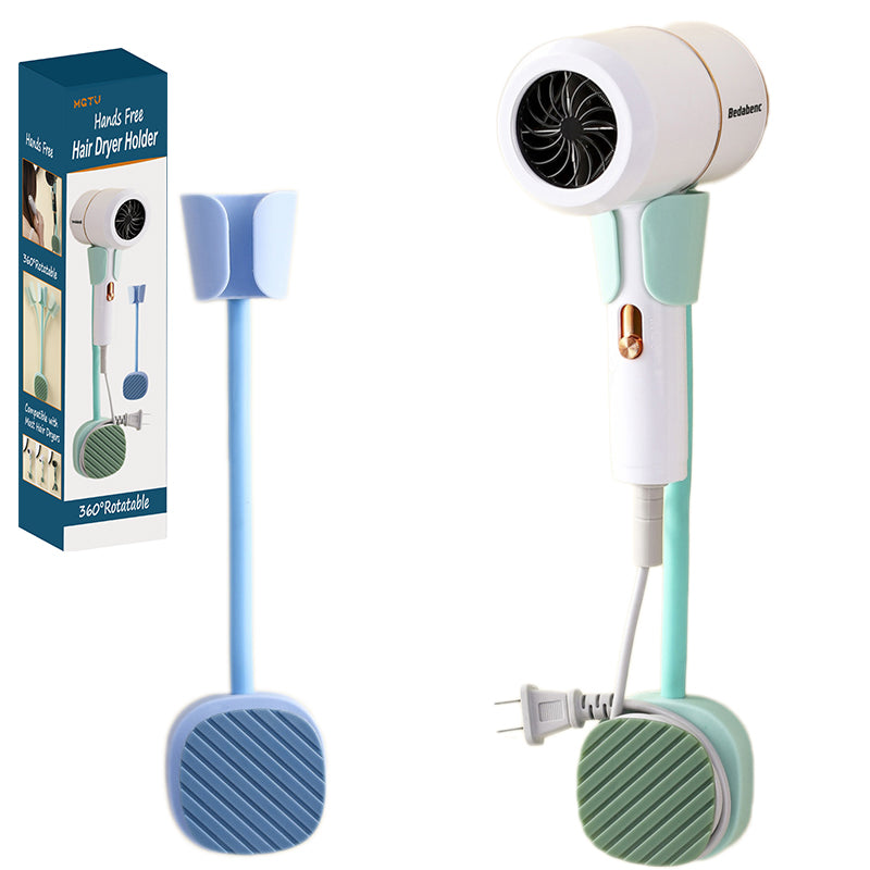 Suport Uscător de Păr Hands-Free – Reglabil pe Înălțime și Unghi, Montare Fără Găuri, Fixare Puternică