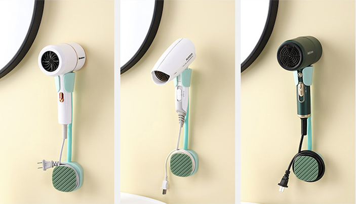 Suport Uscător de Păr Hands-Free – Reglabil pe Înălțime și Unghi, Montare Fără Găuri, Fixare Puternică